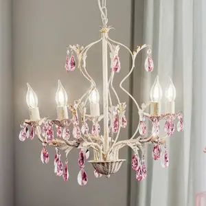 Comparateur de prix : Onli kate lustre à bras multiples, gouttelettes rose ivoire