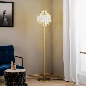 ONLI Lampadaire Ruben avec plaques de nacreVendu parluminaire