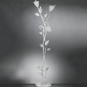 Comparateur de prix : ONLI Lampadaire marilena 3 Light Métal,Verre Argent,Blanc - Argenté