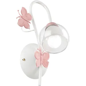 Comparateur de prix : ONLI Applique à une lumière en métal Papillons peints en blanc/rose