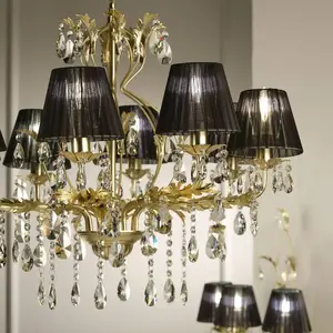 ONLI Lustre Karen à 8 lampes or/noirVendu parluminaire