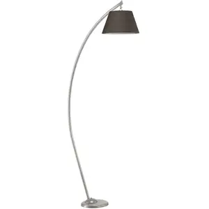 ONLI Lampe sur pied Sinea, argent/noir, hauteur 110cm, fer, textile pas cher