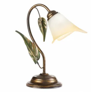 Onli - Lampe de table miranda Verre,Métal Or antique - Doré pas cher