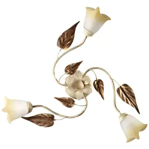 Vanda Plafonnier semi-affleurant à bras multiples, ivoire - OnliVendu parluminaire