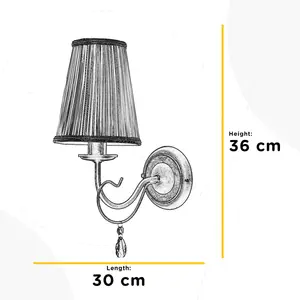 ONLI Applique murale Delia, bronze, à 1 lampe, largeur 15 cmVendu parluminaire