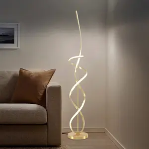 ONLI Lampe sur pied LED Kira, hauteur 140 cm, doré, métal, 4000K pas cher
