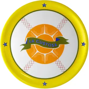 Bitossi Home - Assiette à pizza Vaisselle - Orange - Porcelaine - Desi... pas cher