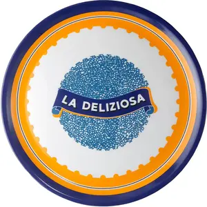 Bitossi Home - Assiette à pizza Vaisselle - Orange - Porcelaine - Desi... pas cher