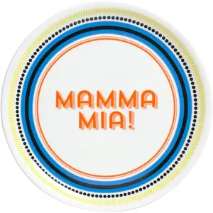 Bitossi - Assiette Mamma Mia Blanc taille unique pas cher