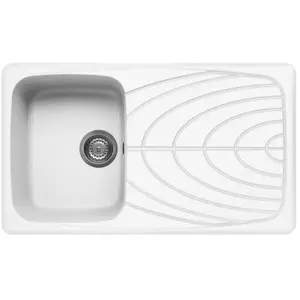 ELLECI évier MASTER 400 (Blanc - Granitek) pas cher