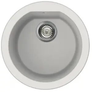 ELLECI évier FOX ROUND (Blanc - Granitek) pas cher