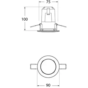 Fumagalli LED downlight Teresa 90, GU10, CCT, 3,5W, noir pas cher
