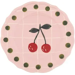 Comparateur de prix : Bitossi Home - Assiette à dessert Quadri - Rose - Porcelaine