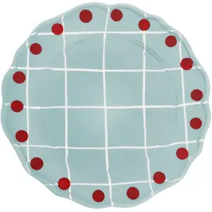 Bitossi Home - Assiette Quadri - Bleu - Porcelaine