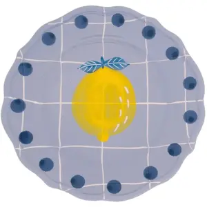 Comparateur de prix : Bitossi Home - Assiette à dessert Quadri - Violet - Porcelaine