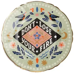 Bitossi Home - Assiette à mignardises Love Party - Multicolore - Porce... pas cher