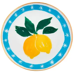 Bitossi - Assiette Con Amore, Chiara Perano Bleu taille unique pas cher