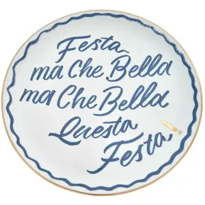 Bitossi - Assiette Festa Bleu taille unique pas cher