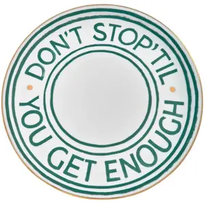 Bitossi - Assiette Don't Stop Vert taille unique pas cher