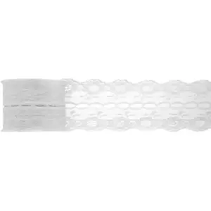 SANTEX Ruban dentelle mm, Blanc RDF-5489-blanc pas cher