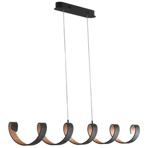 FAN EUROPE Suspension design led l helix noire et dorée en aluminium pas cher