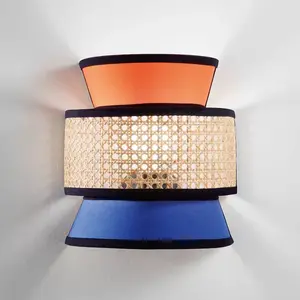 Luce Ambiente Design Applique murale Gazebo, orange/bleu/naturel, 24 c... pas cher