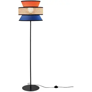Luce Ambiente Design Lampadaire Gazebo, orange/bleu/naturel, 147 cm, t... pas cher