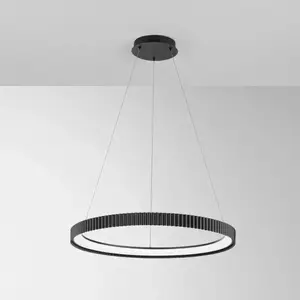 Luce Ambiente Design Suspension LED Niike, noir, Ø 70 cm, métal, CCT pas cher