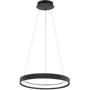 Luce Ambiente Design Suspension LED Niike, noir, Ø 50 cm, métal, CCT pas cher