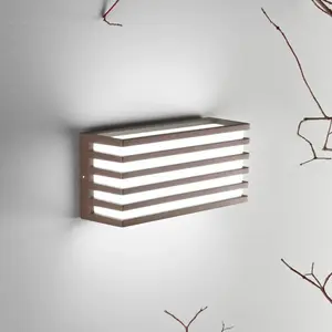 INTEC Applique d'extérieur LED Dukrot, couleur bronze, largeur 22 cm M... pas cher