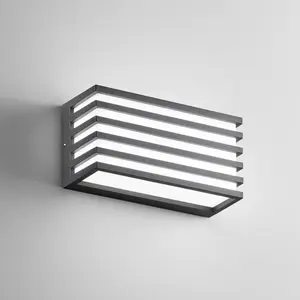 INTEC Applique d'extérieur LED Dukrot, anthracite, largeur 22 cm, méta... pas cher