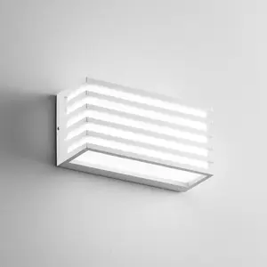 INTEC Applique d'extérieur LED Dukrot, blanche, largeur 22 cm, métal pas cher