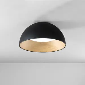 Plafonnier rond 50cm en métal avec lumière led réglable coco - noirVendu parreuter