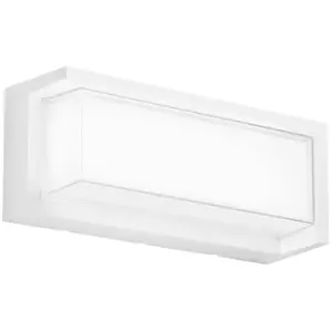 INTEC Applique d'extérieur LED BLOCK, blanche, largeur 32 cm, plastiqu... pas cher