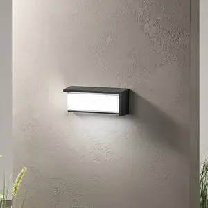INTEC Applique d'extérieur LED BLOCK, noir, 32 cm Plastique, CCT pas cher