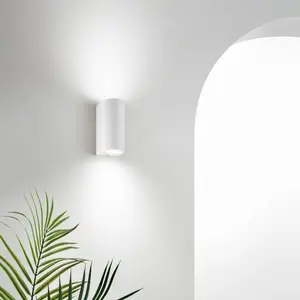 Lampe d'extérieur à 2 lumières vers le bas blanc - Fan Europe ONELampe... pas cher