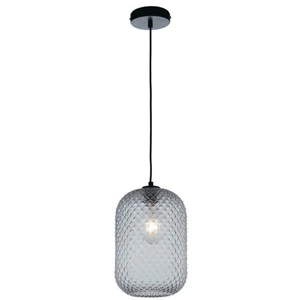 Fan europe luce_ambiente_design - suspension dôme en verre, gris, e27 pas cher