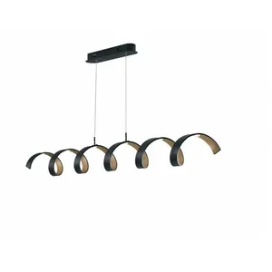 Fan Europe Suspension Helix 1 ampoule Aluminium Or noir