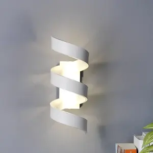 Fan Europe - Applique led intégré Helix blanc 26 Cm - Argenté pas cher