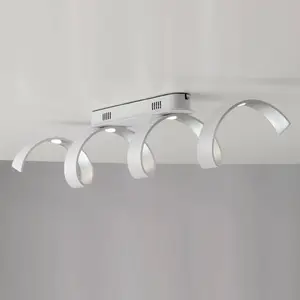 Eco-Light Plafonnier LED Helix en blanc-argentéVendu parreuter