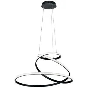 Comparateur de prix : Luce Ambiente Design Suspension LED COASTER, noir, Ø 60 cm, métal, CCT