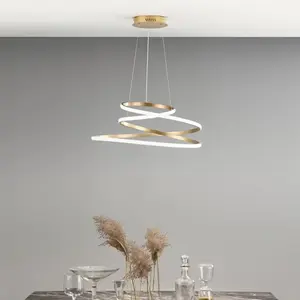 Luce Ambiente Design Suspension LED COASTER, dorée, Ø 60 cm, métal, CC... pas cher
