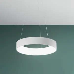 Luce Ambiente Design Suspension LED Noah, blanche, Ø 60 cm, métal, CCT