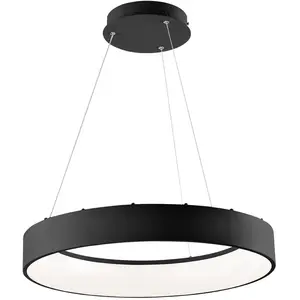 Luce Ambiente Design Suspension LED Noah, noir, Ø 60 cm, métal, CCT pas cher