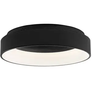 Comparateur de prix : Luce Ambiente Design Plafonnier LED Noah, noir, Ø 60 cm, métal, CCT