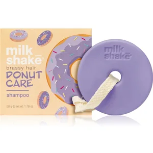 Milk Shake Silver Shine Donut Care Shampoo Barre de shampoing pour cheveux blonds 50 g