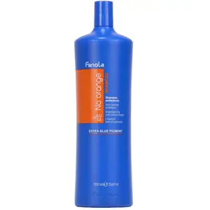 FANOLA Shampoo NO ORANGE Antinaranja 1000 mL 1 L - Special dark coloured hair - neutralizes unwanted copper red - professional