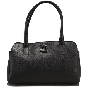 Lamarthe - Sac porté épaule en Cuir Paris noir - 33x20x15 cm T.U pas cher