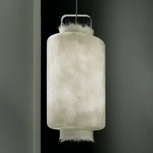 Karman Suspension LED Kimono fibre verre blanche, 40 cmVendu parluminaire