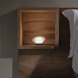 Karman Agua lampe à poser LED Ø13 cm verre givré pas cher
